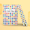 Personalized Rainbow Polka Dots Journal Customizable Hardcover Notebook Custom Name Text Minimalist Modern Journal Recipe Book Graphic Tee – Fan Favorite · Perfect For Daily Wear
