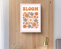 Bloom Wall Art Boho Wall Prints Retro Wall Art Groovy Wall Art Download Retro Floral Wall Art 70s Floral Mid Century Modern Decor Pink Graphic Tee – Everyday Comfort · Perfect For Daily Wear