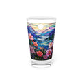 Mountain Creek Serenity A Pink Floral Stained Glass artwork on a 16oz Pint Glass Gift idea gifts for home decor housewarming gift Graphic Tee – Bold Style · Trending Graphic Apparel
