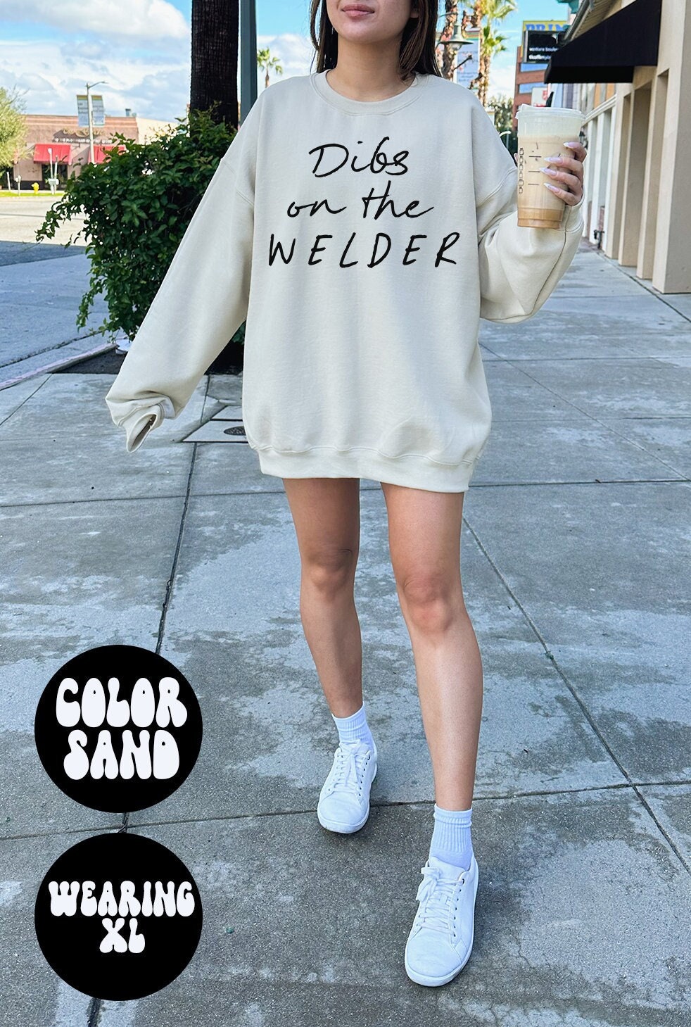 Dibs on the Welder Welding Weld Welders Girlfriend Wife GF BF Boyfriend Sweatshirt Funny Sweater Shirt Birthday Gifts for Men and Women Sweatshirt – Easygoing Wear · Trending Graphic Apparel