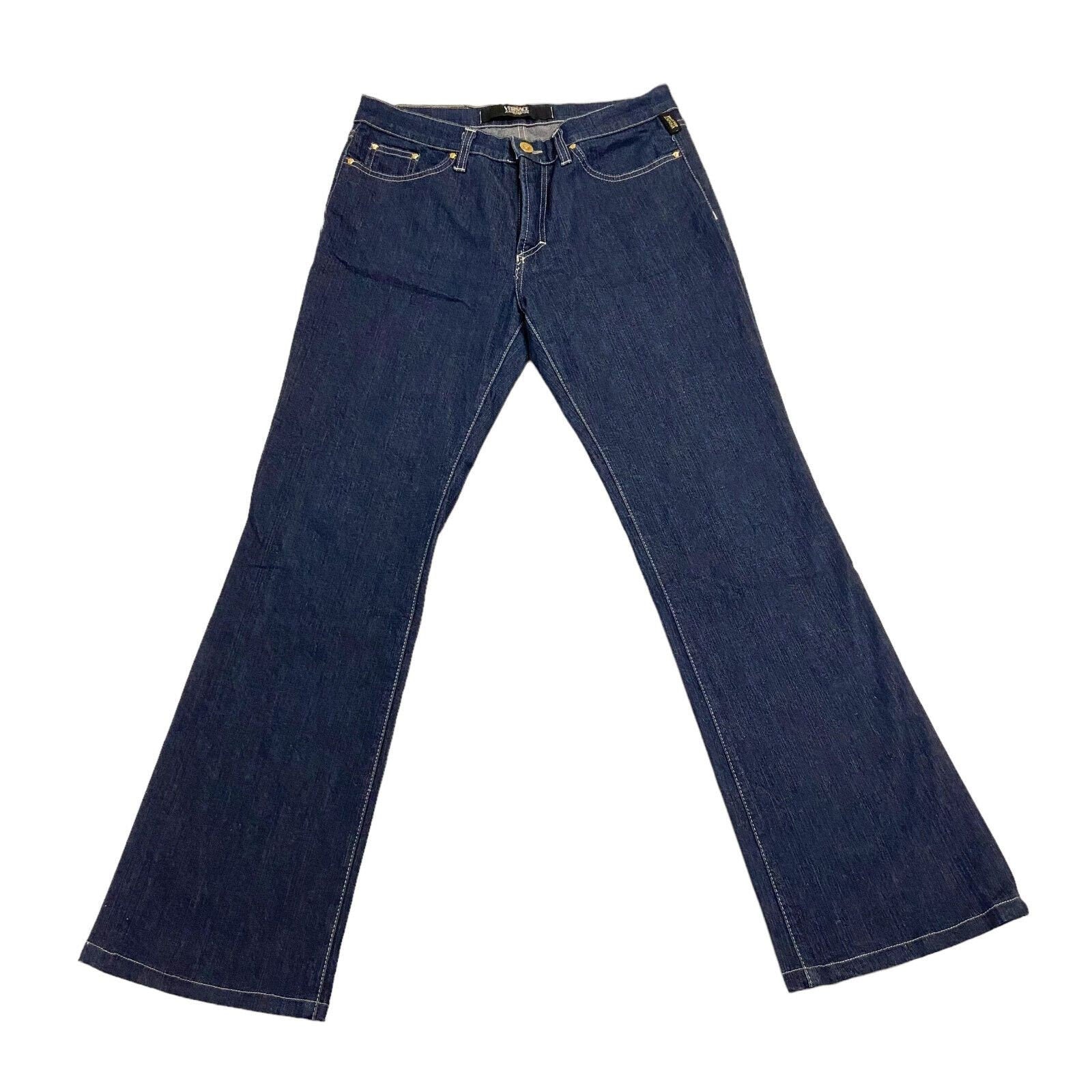 Versace Jeans Women39s Boot Cut Jeans Vintage Designer Blue Denim Trousers VTG Graphic Tee – Premium Graphic · High-Quality Print