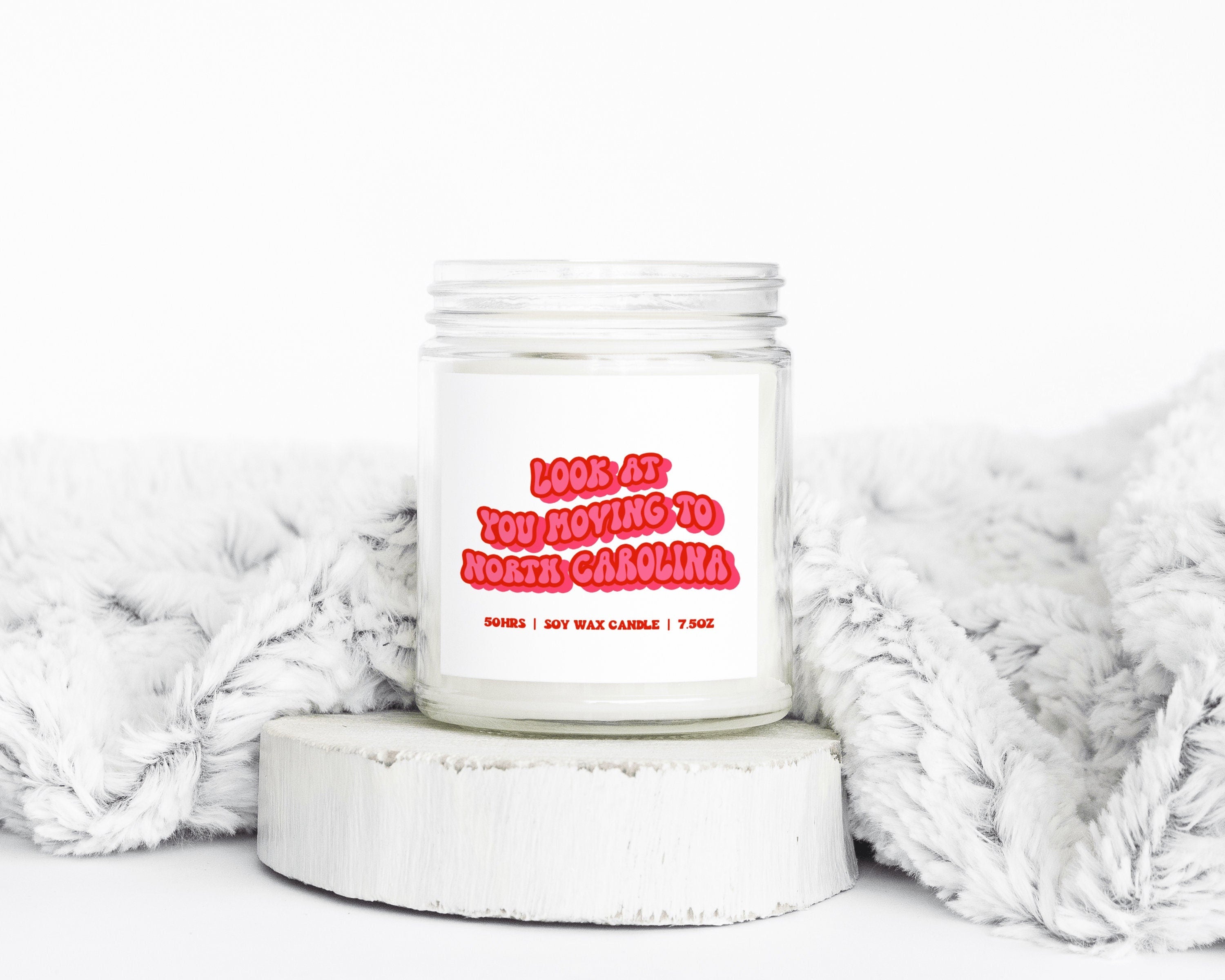 North Carolina NC Moving Away Gifts Funny Candle Housewarming Soy Wax Scented Decor Graphic Tee – Soft Feel · Must-Have Style