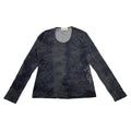 Pierre Cardin Womens Long Sleeve Studded Tshirt Vintage High End Designer Grey Graphic Tee – Bold Style · Top Pick For Any Outfit