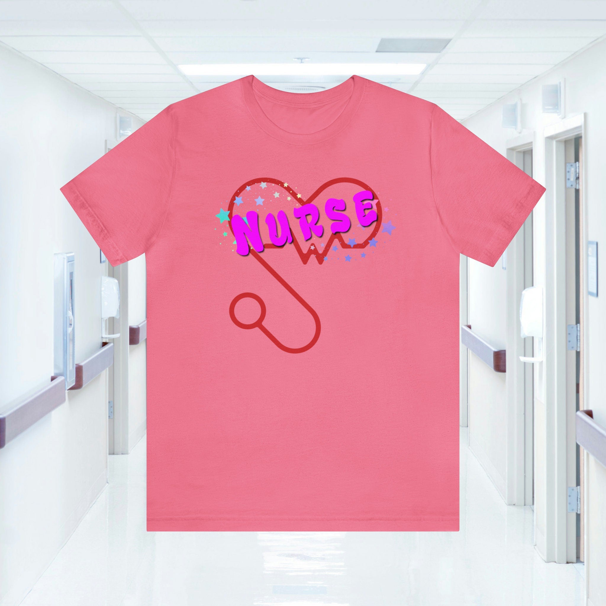 Nurse Love Unisex Jersey Tee BellaCanvas 3001 Healthcare Gift Medical Students Soft Fabric Various Sizes Available Jersey – Aesthetic Look · Must-Have Style