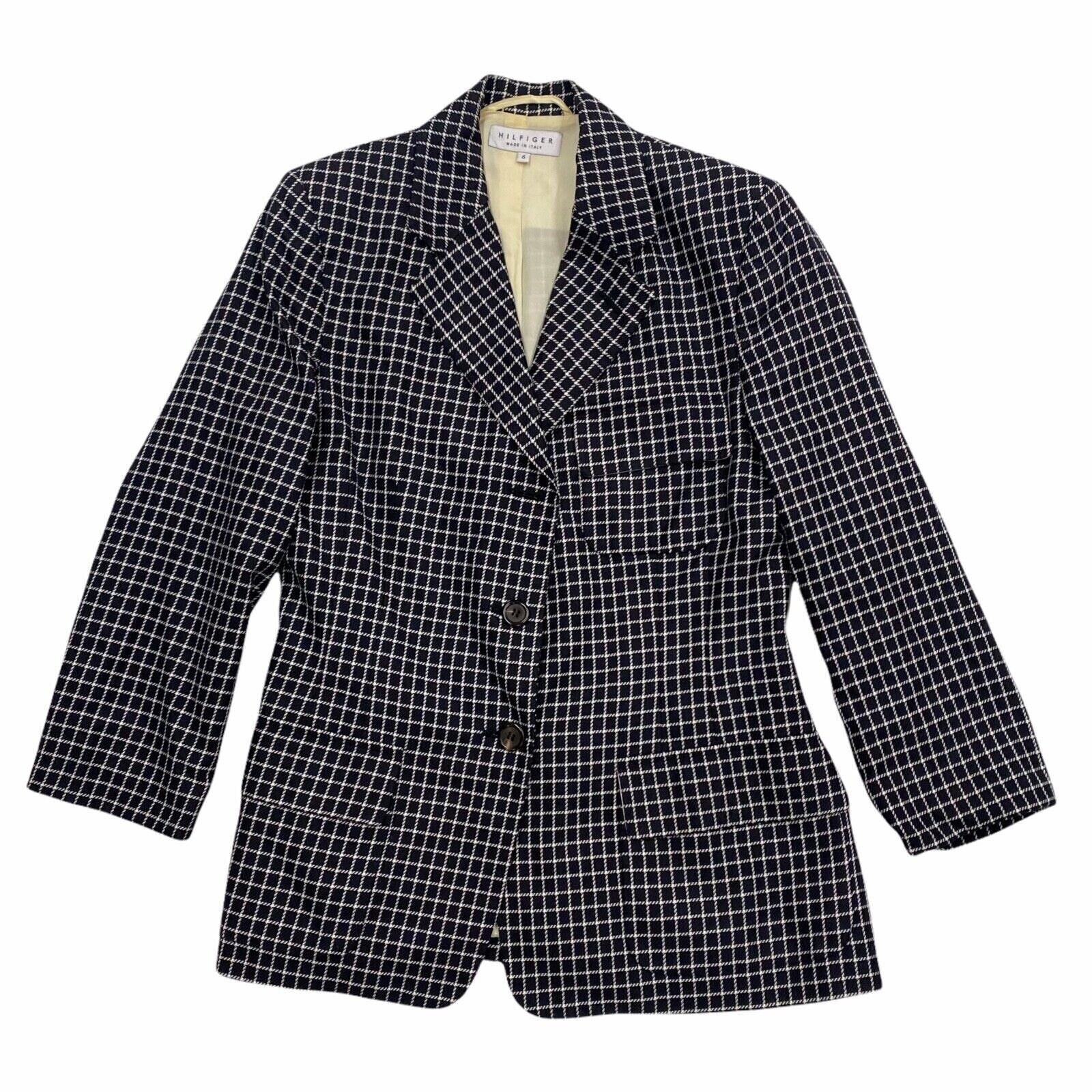 Tommy Hilfiger Women39s Check Blazer Jacket Vintage Luxury Designer Black Suit Graphic Tee – Premium Graphic · High-Quality Print