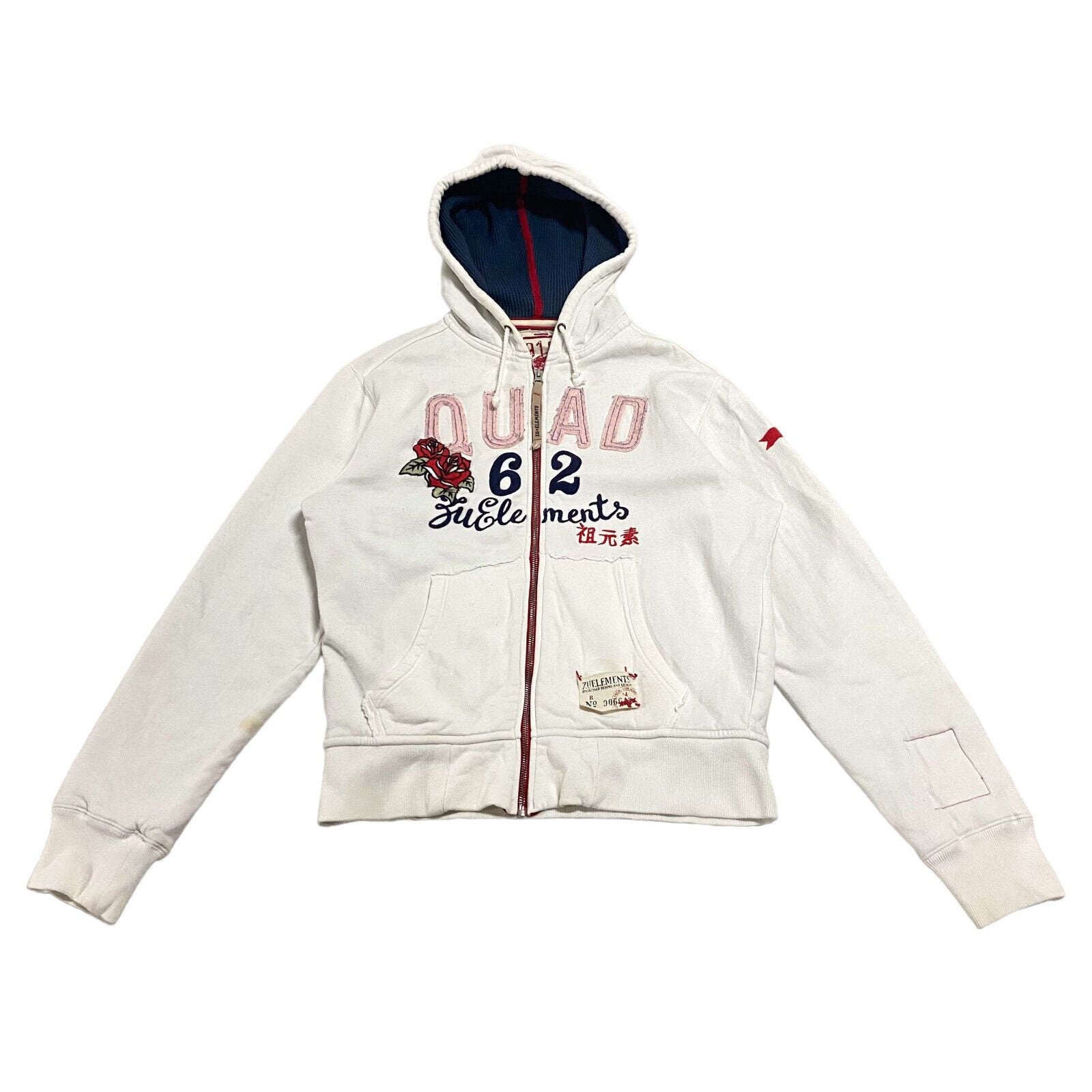 Zuelements Women39s Full Zip Hoodie Vintage High End Designer White Hoody VTG Hoodie – Soft Feel · Perfect For Daily Wear
