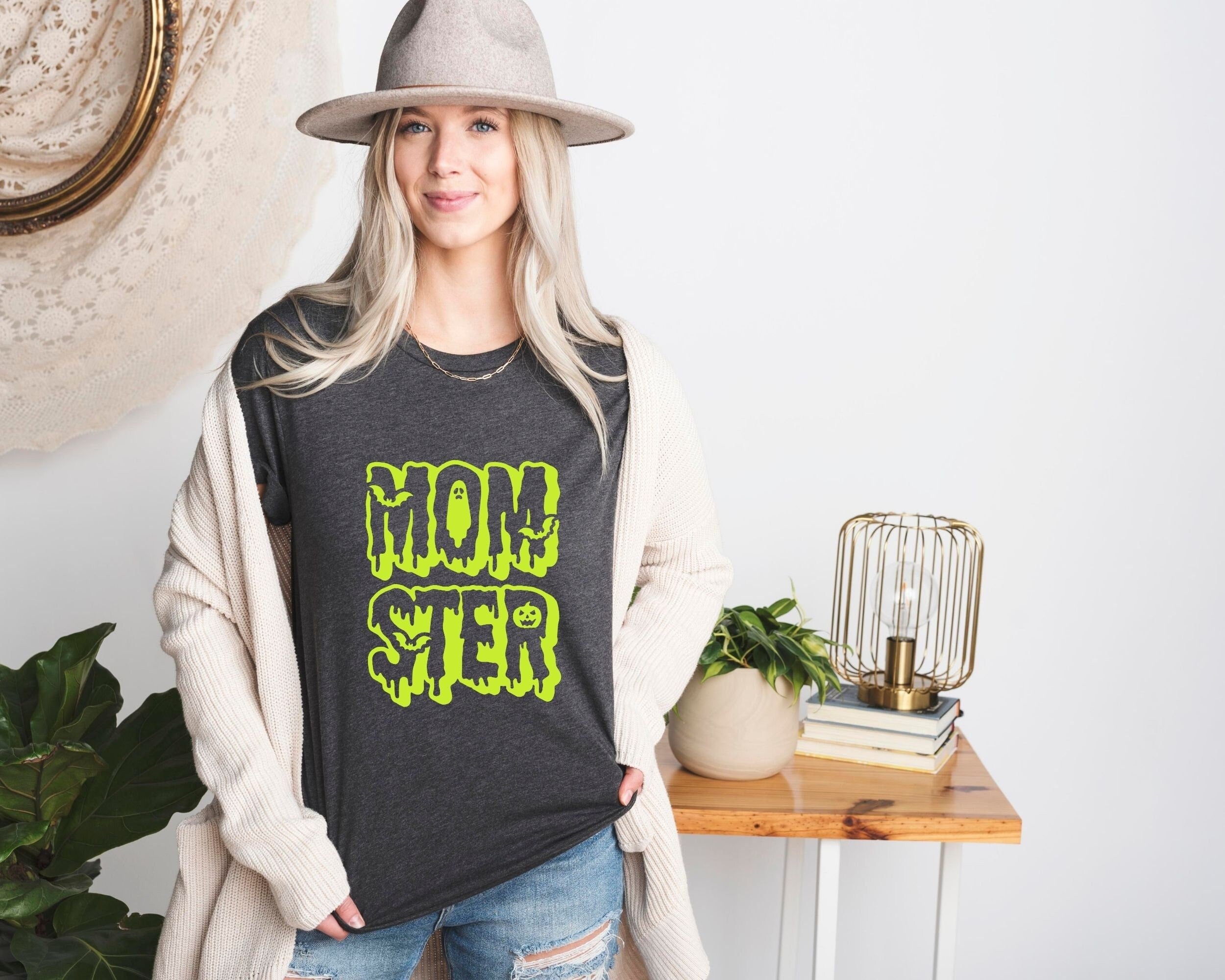 Halloween Mom Shirt Neon Momster Shirt Funny Halloween Shirt Gift For Mom Halloween TShirt Halloween Gifts Fall Shirt Pumpkin Shirts Graphic Tee – Cozy Vibes · Top Pick For Any Outfit