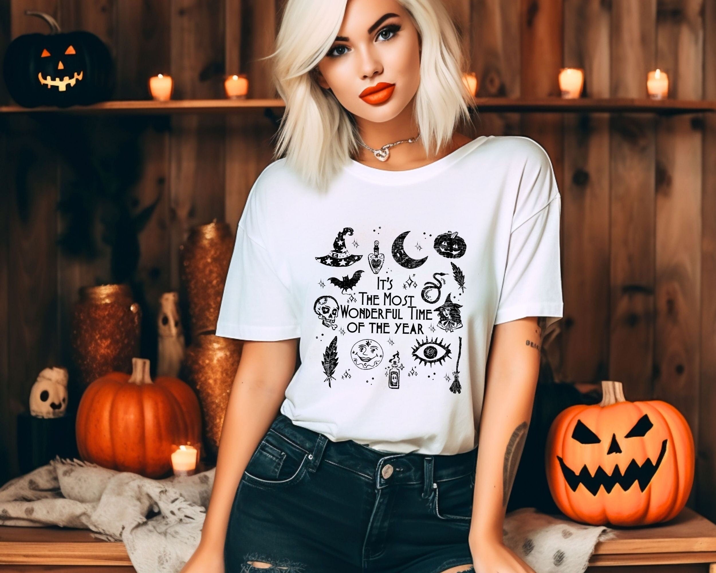 It39s The Most Wonderful Time Of The Year Shirt Halloween Witch Shirt Halloween Shirt Spooky Shirt Halloween Grandma Gift Halloween Gift Graphic Tee – Premium Graphic · Top Pick For Any Outfit