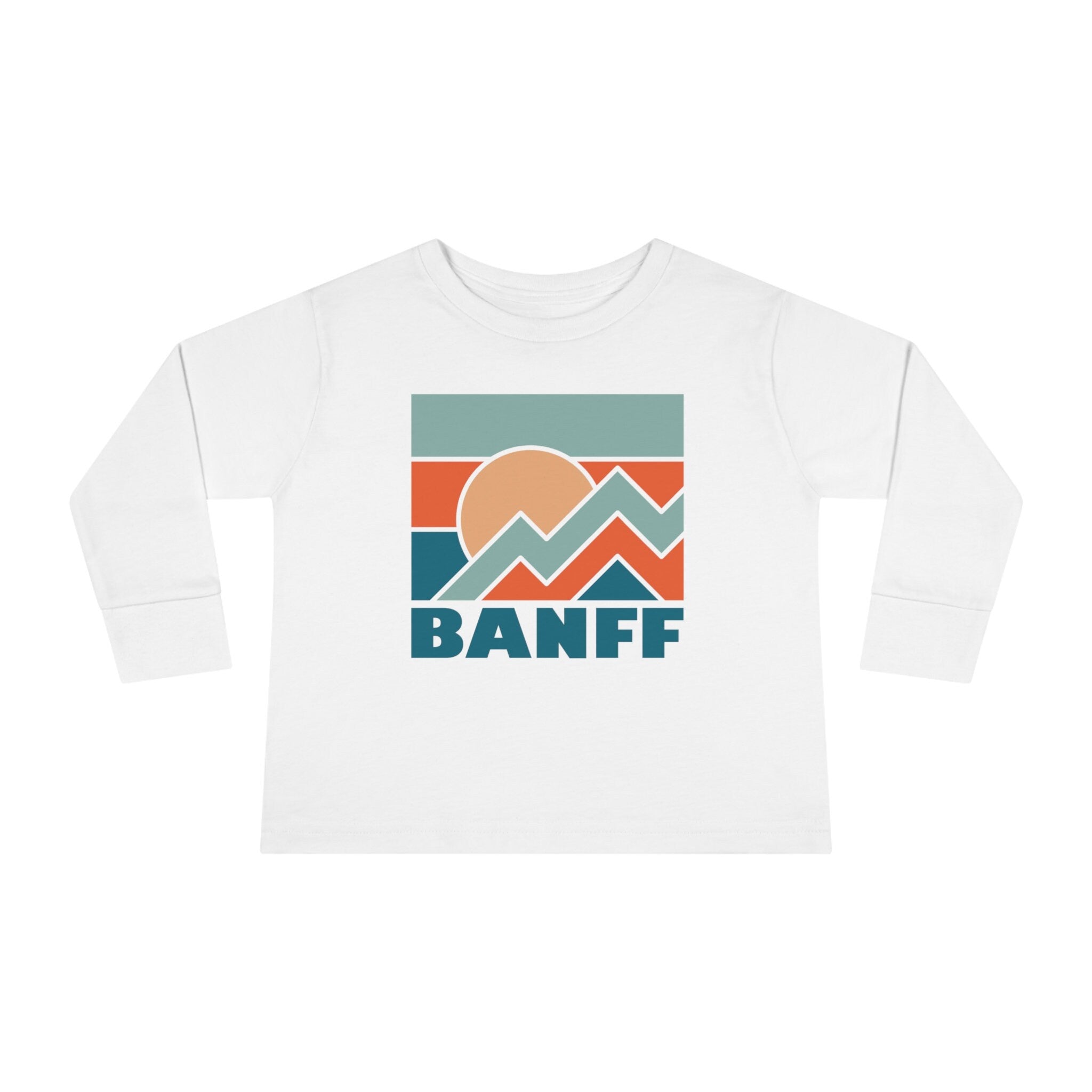 Banff Canada Toddler Long Sleeve Shirt Retro Unisex Toddler Banff T Shirt Personalization Available Graphic Tee – Aesthetic Look · Must-Have Style