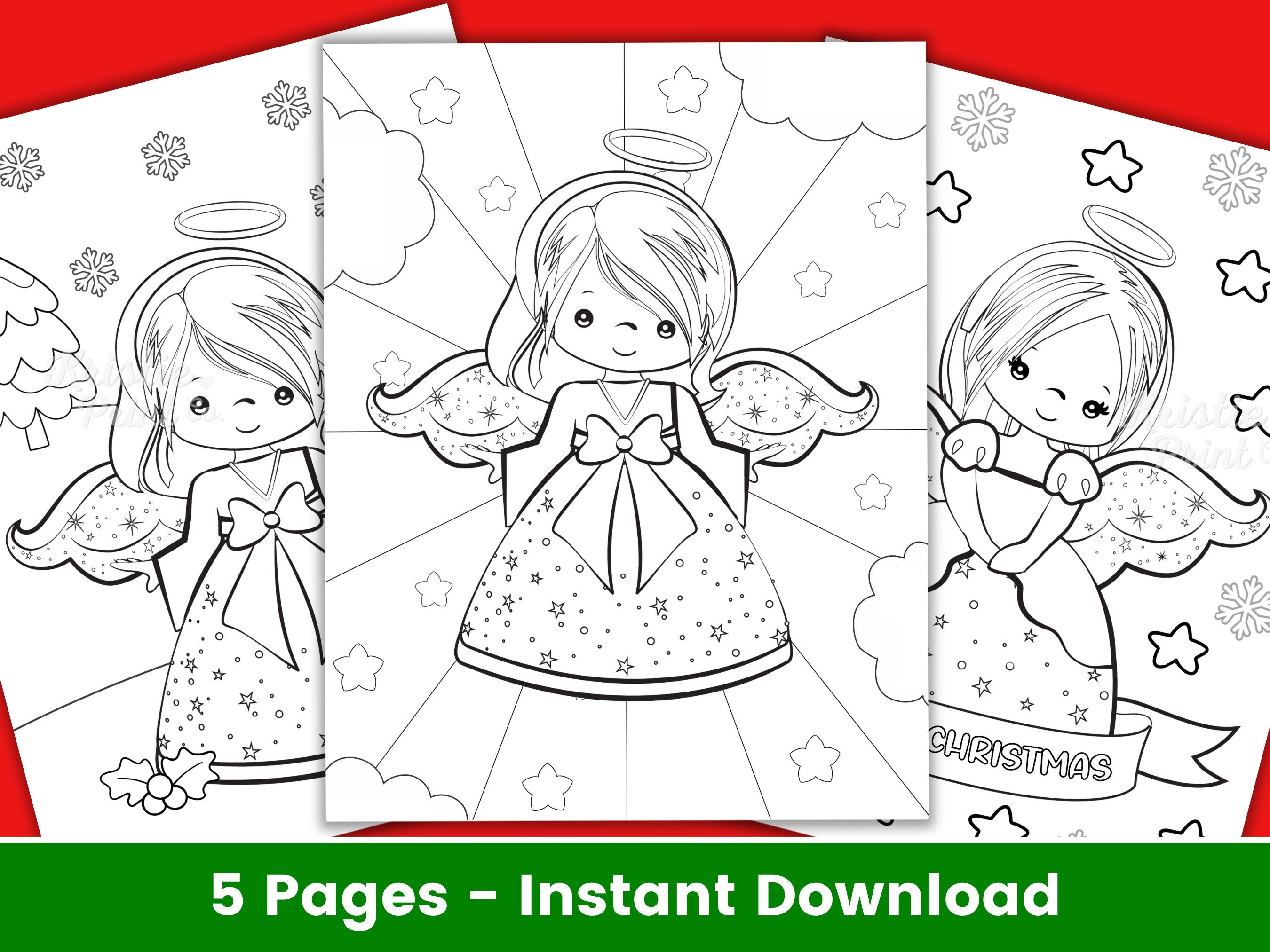Angel Coloring Pages for Kids Kids Party Games Cute Coloring Pages Christmas Activities Christmas Party Favor Christmas Coloring Pages Graphic Tee – Cozy Vibes · High-Quality Print