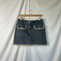 Y2K Denim Mini Skirt with Faux Shearling Trim Size 8 Graphic Tee – Aesthetic Look · Great Gift For Fans