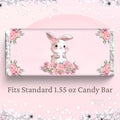 Bunny Candy Bar Wrappers Bunny Baby Shower Favors Birthday Party Girl Chocolate Bar Wrapper Easter Bunny Decoration First Birthday BUNNY1 Graphic Tee – Soft Feel · Top Pick For Any Outfit