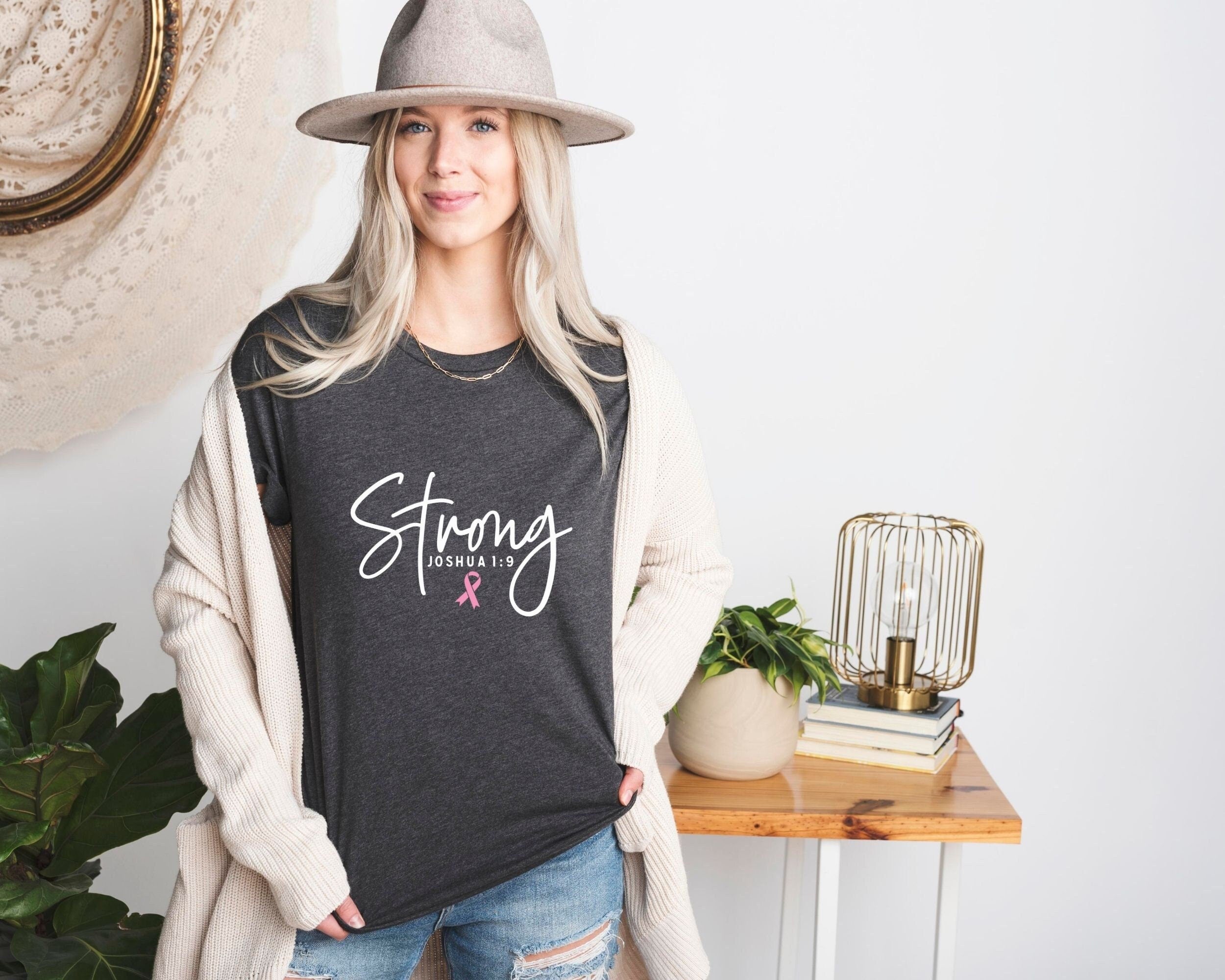Breast Cancer Shirt Strong Shirt Breast Cancer Survivor Shirts Cancer Warrior T Shirt Motivational Shirt for Cancer PatientsCancer Gift Graphic Tee – Cozy Vibes · High-Quality Print