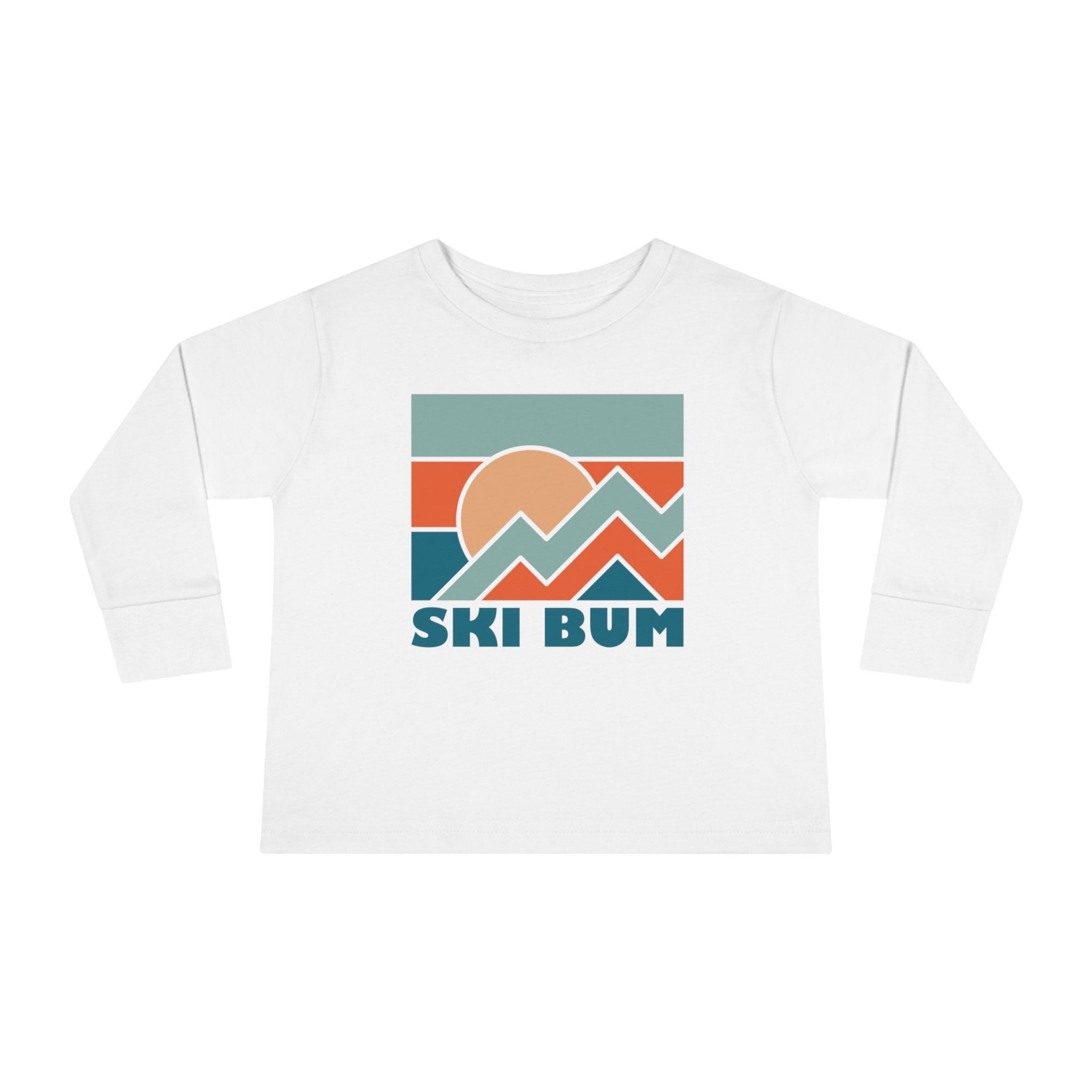 Ski Bum Toddler Long Sleeve Shirt Retro Unisex Toddler Ski Bum T Shirt Personalization Available Graphic Tee – Warm & Stylish · Trending Graphic Apparel
