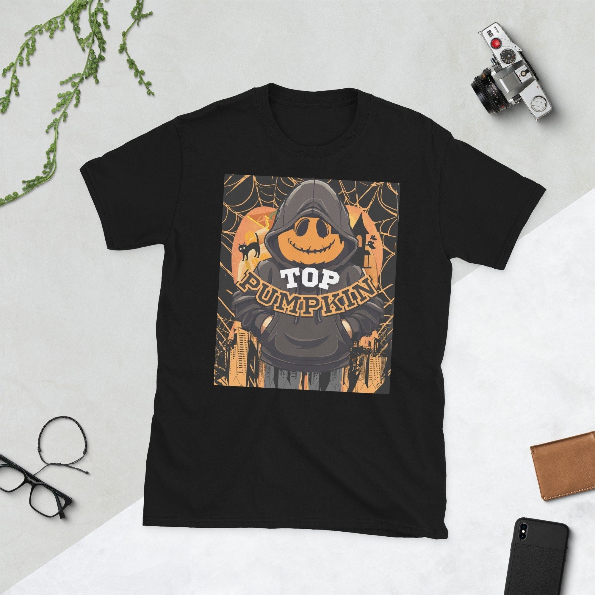 Top Pumpkin Halloween Short Sleeve Unisex T Shirt Graphic Tee – Aesthetic Look · Must-Have Style