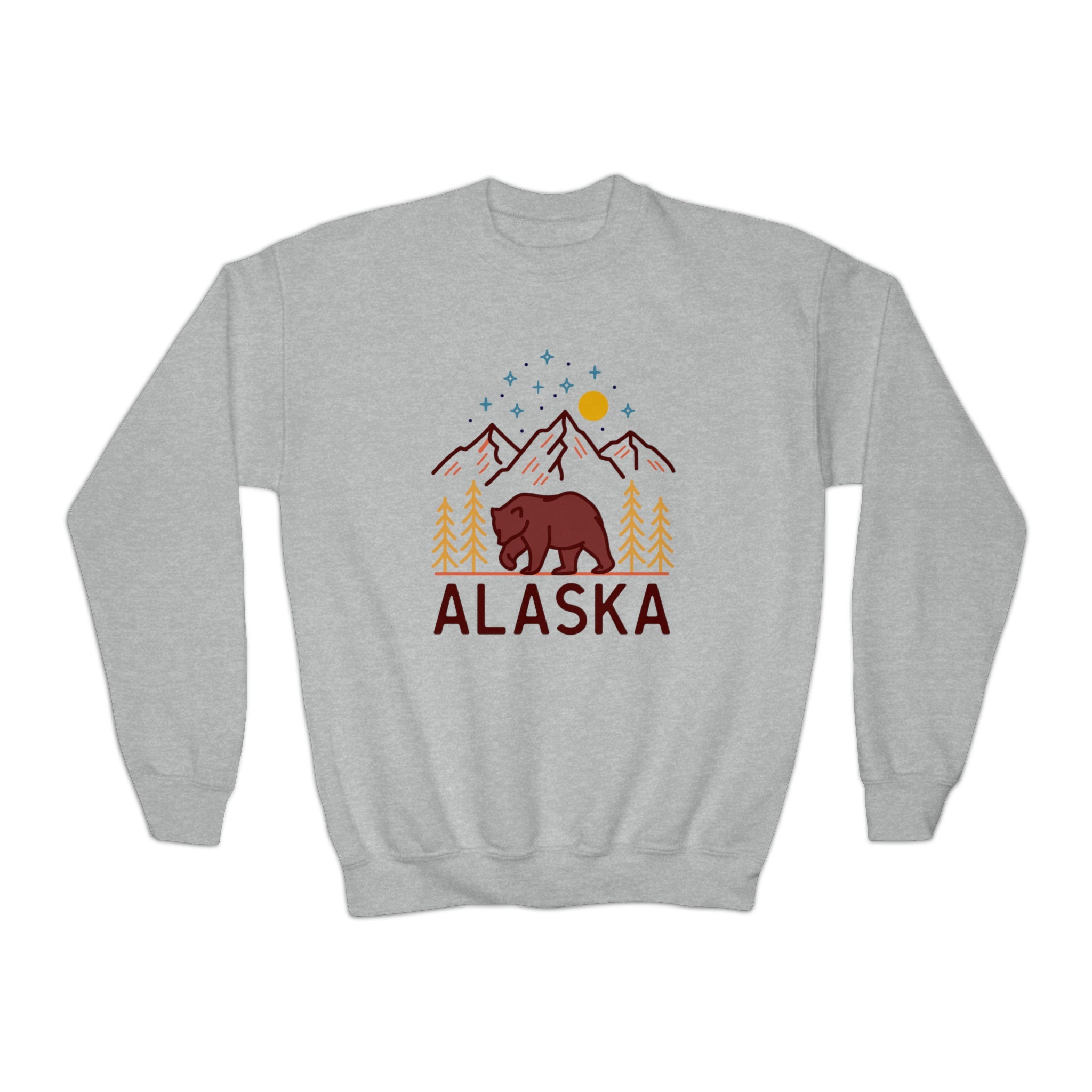 Alaska Youth Sweatshirt Unisex Kid39s Alaska Crewneck Sweatshirt Personalization Available Sweatshirt – Everyday Comfort · Must-Have Style