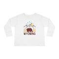 Wyoming Toddler Long Sleeve Shirt Retro Unisex Toddler Wyoming T Shirt Personalization Available Graphic Tee – Aesthetic Look · Trending Graphic Apparel