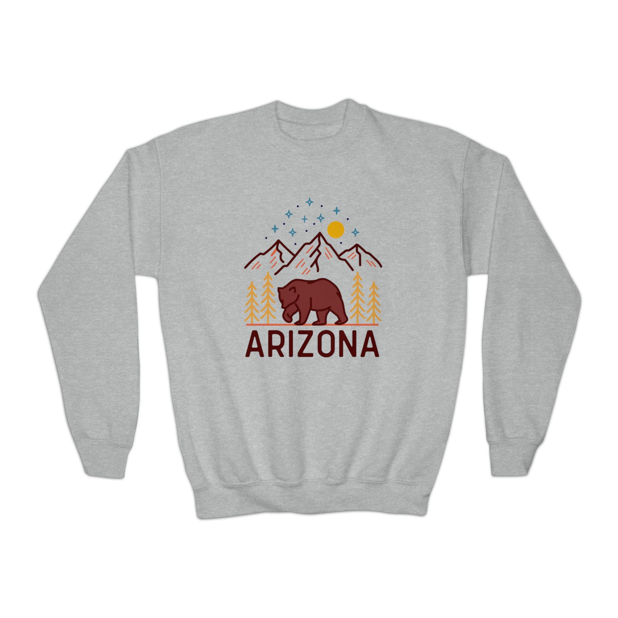 Arizona Youth Sweatshirt Unisex Kid39s Arizona Crewneck Sweatshirt Personalization Available Sweatshirt – Soft Feel · High-Quality Print