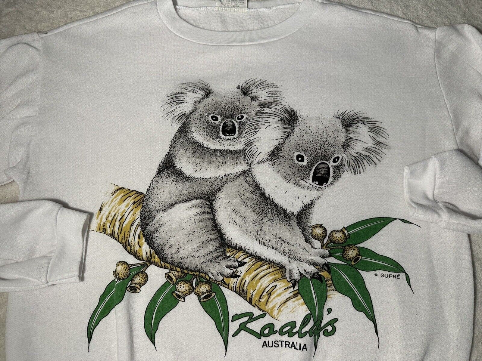 Vintage 1990s 90s Australian Koalas Supre Art Animal Australia Sweatshirt S M Sweatshirt – Bold Style · Must-Have Style