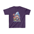 Watercolor Art of a little Gnome Girl with Blonde Hair holding a mushroom Kids Heavy Cotton Tee Graphic Tee – Warm & Stylish · Perfect For Daily Wear