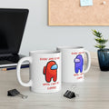 White Ceramic 11oz Among Us Mug 39Everyone is SUS Until I Get My Coffee39 Sip in Style and Suspicion Graphic Tee – Soft Feel · Perfect For Daily Wear