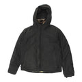 Woolrich Down Padded Fur Trim Hooded Jacket Vintage High End Designer Black Graphic Tee – Aesthetic Look · Perfect For Daily Wear