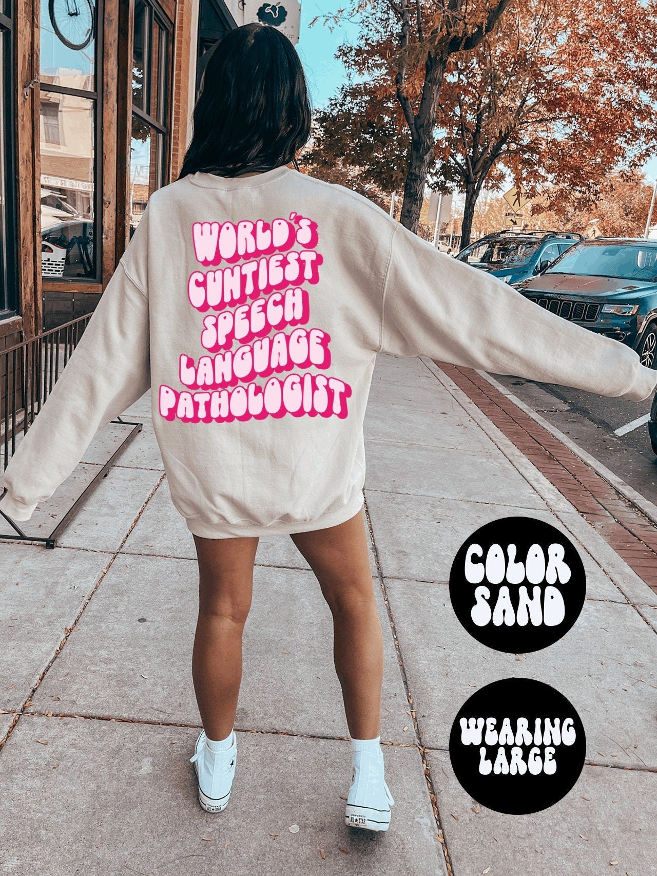 Speech Language Pathologist SLP BACK PRINT Sweatshirt Gifts Funny Sweater Shirt Jumper Men Women Him Her Sweatshirt – Cozy Vibes · Must-Have Style