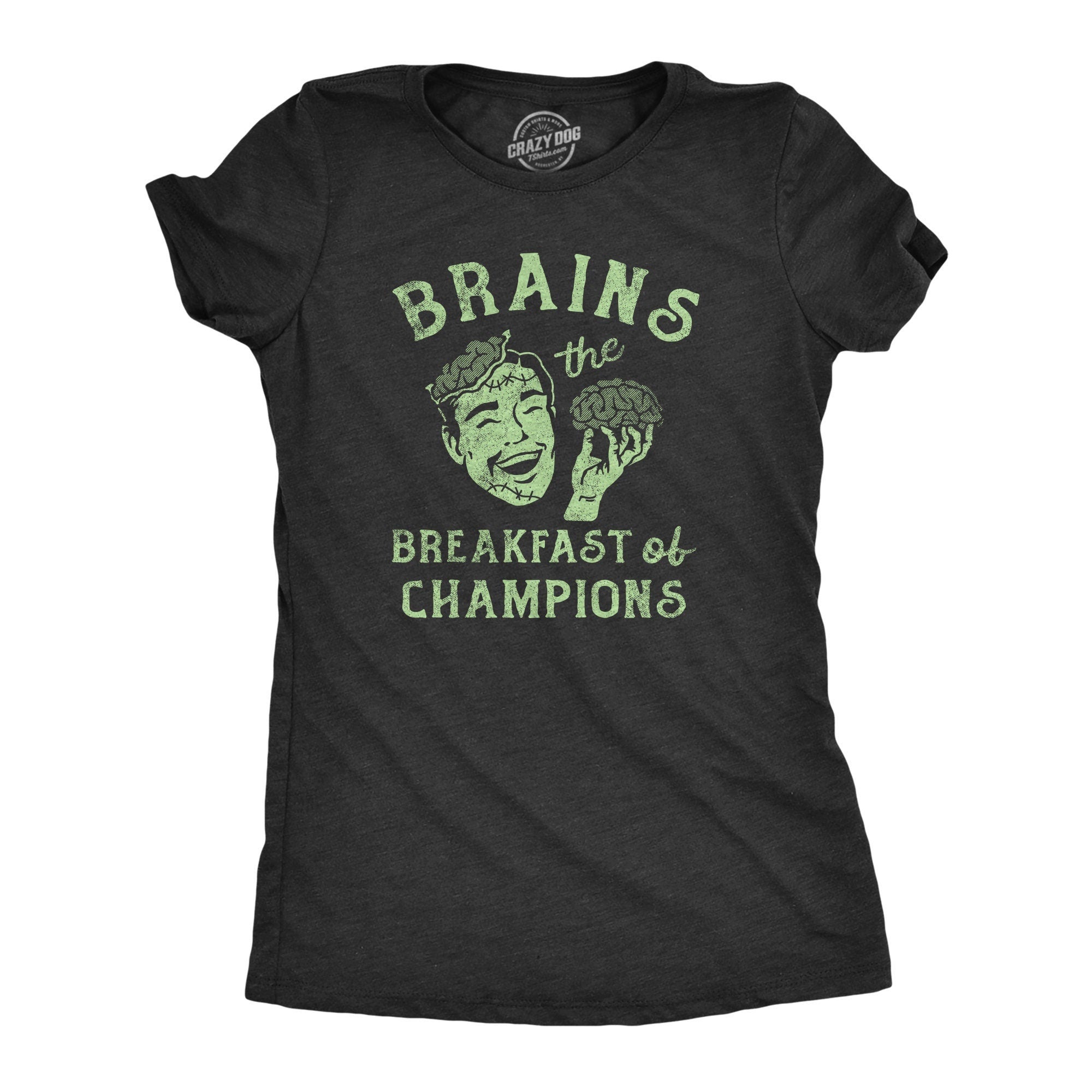 Brains The Breakfast Of Champions Black Zombie Shirt Women We Want Your Brains Zombie Apocalypse Shirt Undead Shirt Halloween Shirts Graphic Tee – Fan Favorite · Great Gift For Fans