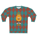 Vintage Rhombus designed Pickleball King AOP Unisex Sweatshirt Rule the Court as the King of Dink Sweatshirt – Warm & Stylish · Must-Have Style
