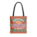 Vintage Green and Orange Rhombus pattern Fall Tote Bag AOP Embrace Autumn39s Beauty on the Go Tote Bag – Feel-Good Design · Top Pick For Any Outfit