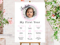 EDITABLE Milestone Poster First Birthday Baby Milestone Board Birthday Sign Printable Sign Girl 1st Birthday Decor First Year Milestone Sign Graphic Tee – Fan Favorite · Must-Have Style
