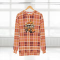 Vintage Mobile Stand and Pumpkins Plaid Unisex Fall Sweatshirt AOP Embrace Autumn39s Cozy Charm Sweatshirt – Feel-Good Design · Great Gift For Fans