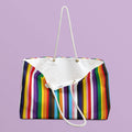 Progress Pride Flag Stripes Weekender Bag All Over Print Oversized Beach Bag LGBTQ Progressive Pride Tote Bag Pride Shoulder Bag Tote Bag – Everyday Comfort · High-Quality Print