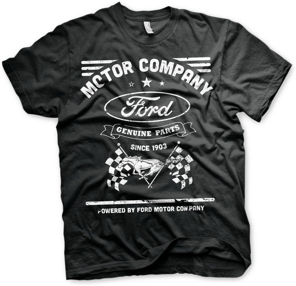 Ford Mustang Genuine Parts 1903 T Shirt Graphic Tee – Soft Feel · Great Gift For Fans