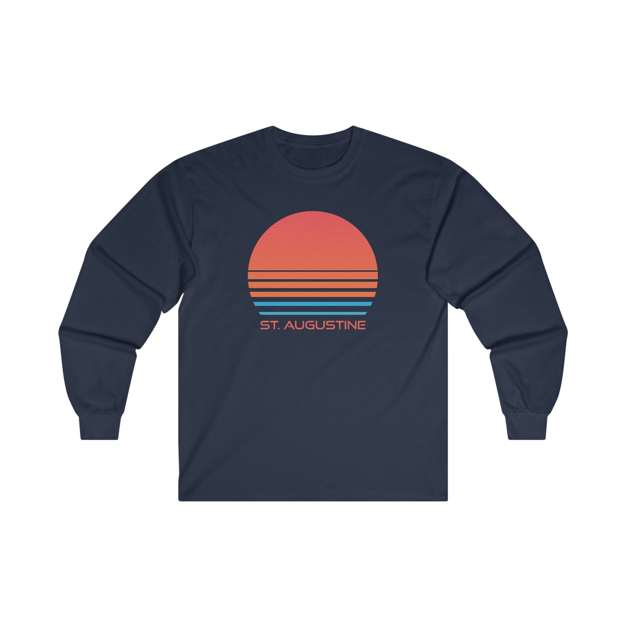 St Augustine Florida Long Sleeve Shirt Retro Unisex St Augustine Long Sleeve Tee Personalization Available Graphic Tee – Warm & Stylish · Must-Have Style