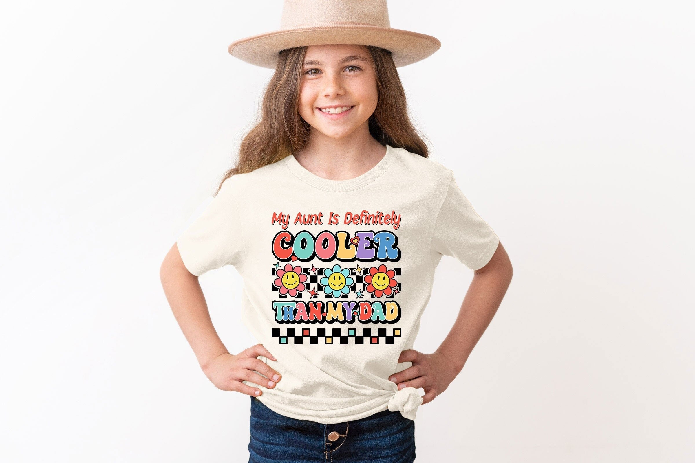 My Aunt Is Definitely Cooler Than My Dad Shirt Gift For KidsRetro Best Aunt T ShirtGift For Niece NephewFunny Aunt OnesieBaby Shower Tee Graphic Tee – Fan Favorite · Great Gift For Fans