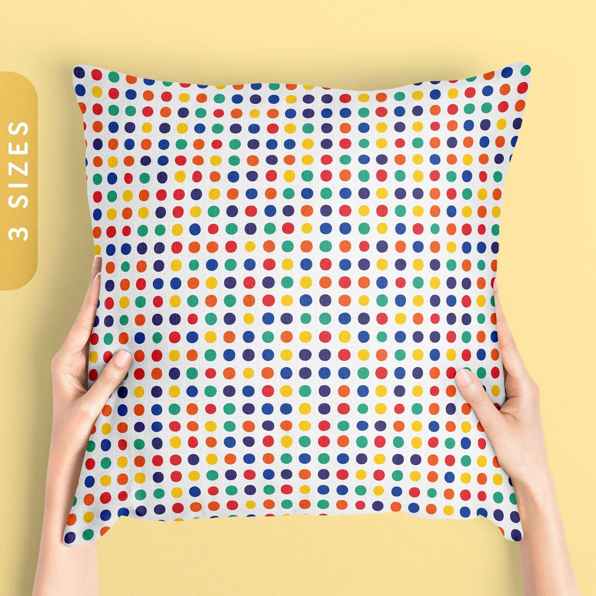 Rainbow Polka Dots Pillow Case Insert All Over Throw Pillow Pride Cushion Cover LGBTQ Pride Pillow Cover Rainbow Dotted Pattern Graphic Tee – Bold Style · Perfect For Daily Wear