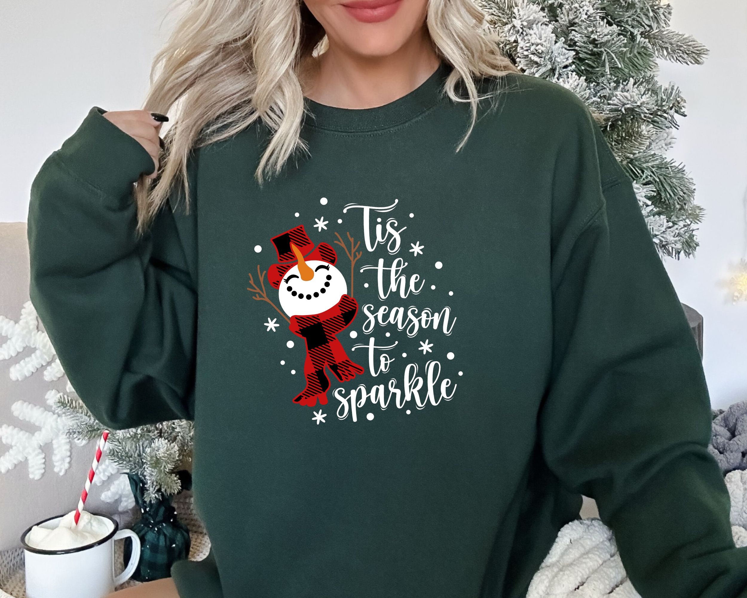 Tis the Season to Sparkle Christmas Sweatshirt Christmas Gifts Christmas Shirts for WomenNew Year ShirtLet It Snow ShirtMatching Family Sweatshirt – Soft Feel · Must-Have Style