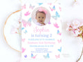 Butterfly Birthday Invitation With Pictures Pastel First Birthday Supplies Girl First Birthday Invite 2nd Birthday Photo Invitation BU1 Graphic Tee – Feel-Good Design · Great Gift For Fans