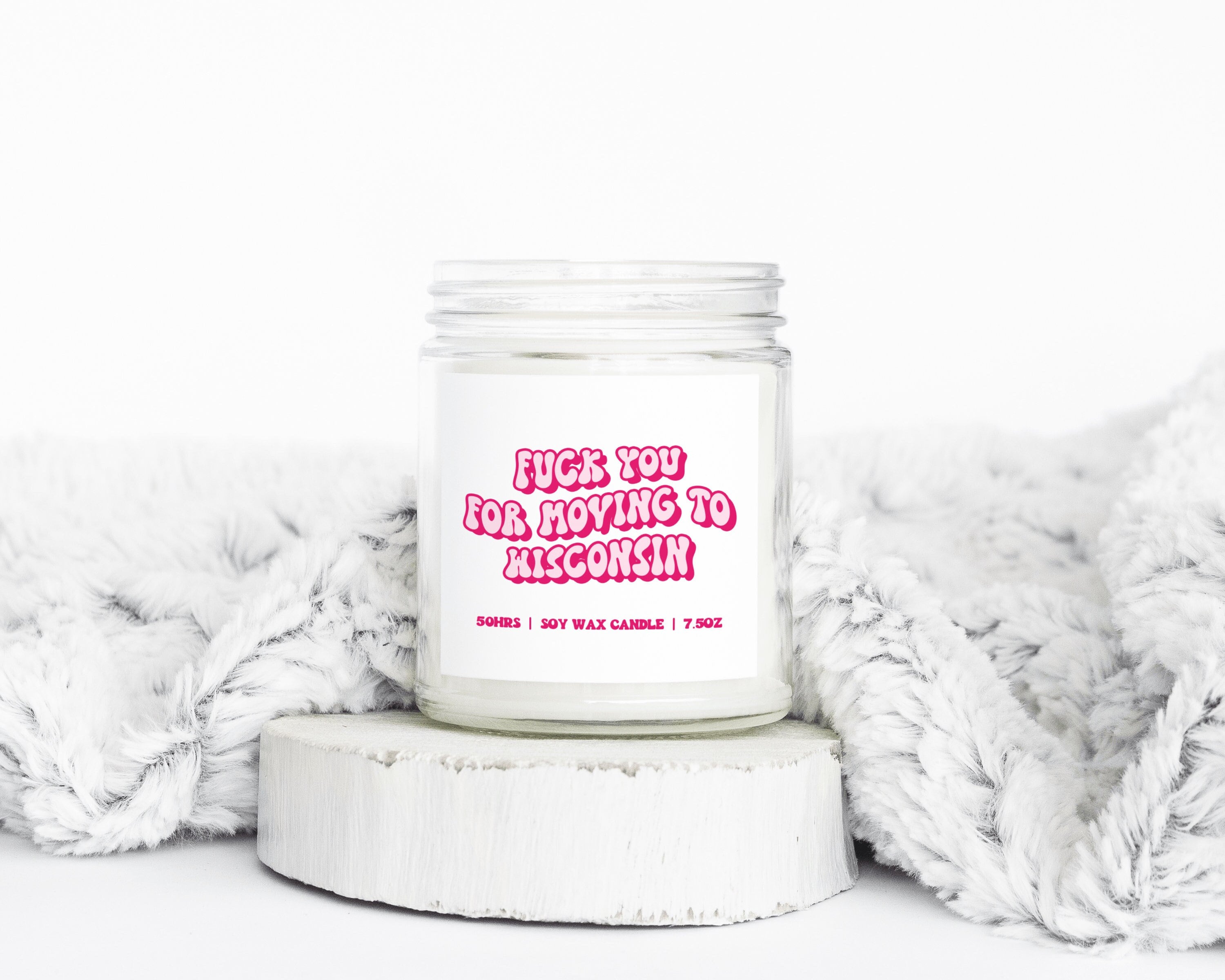 Wisconsin Moving Away Gifts Funny Candle Housewarming Soy Wax Scented Decor Graphic Tee – Bold Style · Must-Have Style