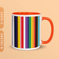 Progress Pride Flag Stripes Coffee Mug 11oz 15oz White Ceramic Mug with Accent Color LGBTQ Progressive Pride Mug Rainbow Pride Mug Graphic Tee – Fan Favorite · Top Pick For Any Outfit