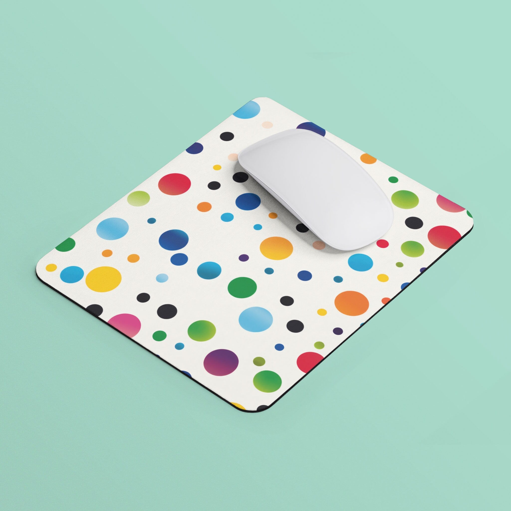 Colorful Dots Mouse Pad Rectangle Mouse Pad Dotted Mouse Pad Dot Day Mousepad Dots Pattern Mouse Pad Home Office Gift Graphic Tee – Aesthetic Look · Trending Graphic Apparel
