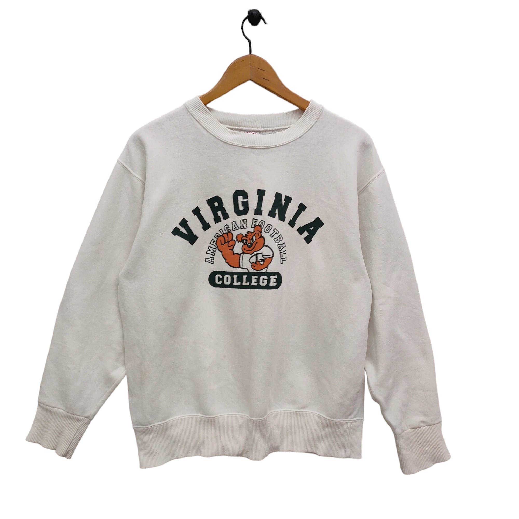 90s University of Virginia Crewneck Sweatshirt LargeVintage Virginia Cavaliers Sweater Jumper Pullover White Size L Sweatshirt – Aesthetic Look · Must-Have Style