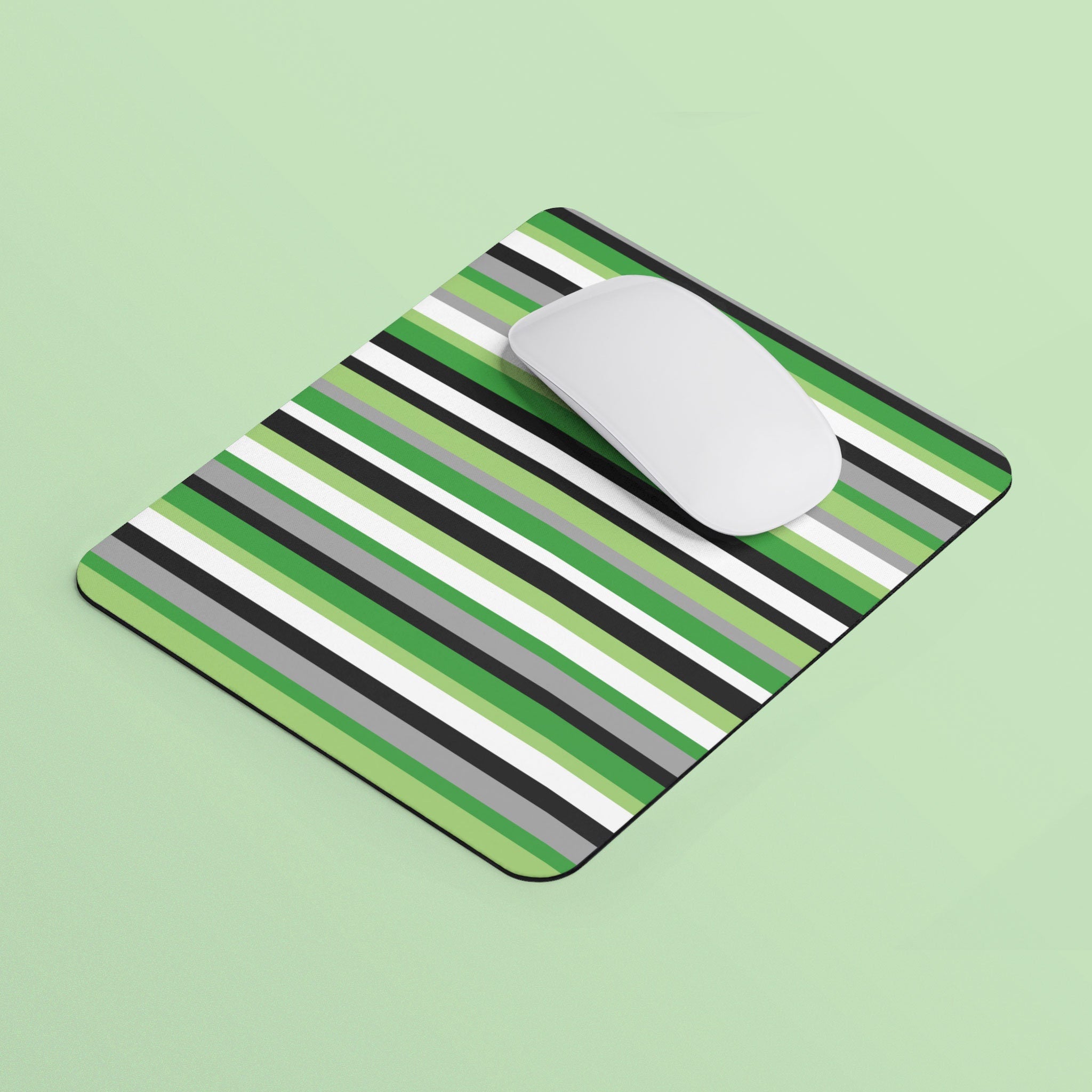 AromanticAgender Pride Flag Stripes Mouse Pad Rectangle Mouse Pad Aromantic Asexual Mouse Pad Aro Ace Mousepad Home Office Gift Graphic Tee – Cozy Vibes · Perfect For Daily Wear