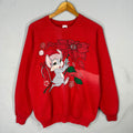 Vintage Fruit Of The Loom Tag Xmas Ugly Mouse BigLogo Printed Sweatshirt Crewneck Baggie Sweater Christmas Vintage Colour Red Size X Large Sweatshirt – Aesthetic Look · High-Quality Print