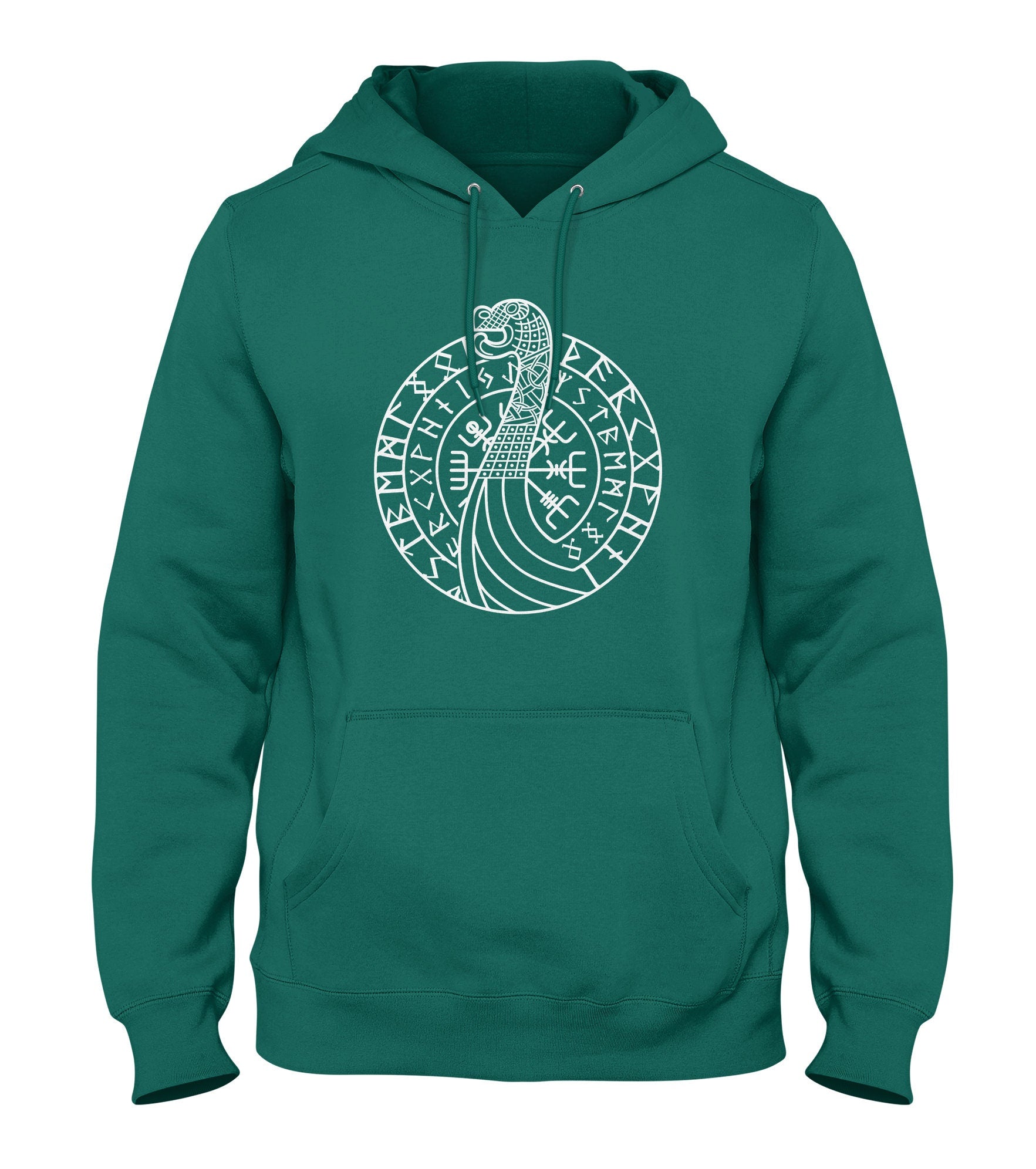 Viking Norse Culture Vegvisir Drakkar Pagan Glyph Hoodie Hoodie – Easygoing Wear · Top Pick For Any Outfit