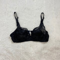 Vintage Black Rosette Sheer Lace Unlined Bra 34B Graphic Tee – Everyday Comfort · Must-Have Style