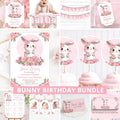 Editable Bunny Birthday Decor Birthday Party Bundle Some Bunny Is One Decorations Rabbit Birthday Girl First Birthday Theme 2nd BUNNY1 Graphic Tee – Bold Style · Must-Have Style