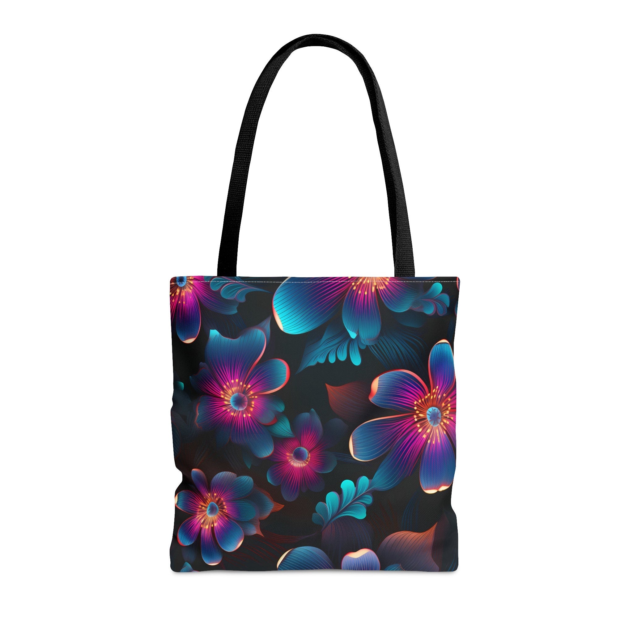 Eclectic Neon Floral All Over Print Tote Bag Tote Bag – Bold Style · Trending Graphic Apparel