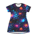 Whimsy Neon Blossom Festival Dress Bold Bright Unforgettable Graphic Tee – Bold Style · Perfect For Daily Wear